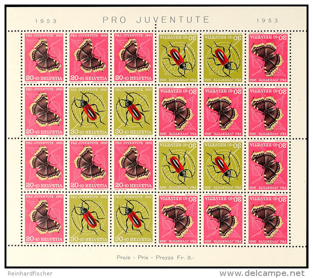 Markenheftchenbogen "Pro Juventute 1953", Tadellos Postfrisch, Mi. 400.-, Katalog: MHB42 **Stamp Booklet Sheet... - Cuadernillos