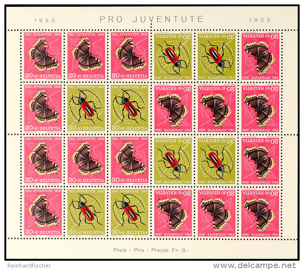 Markenheftchenbogen "Pro Juventute 1953", Tadellos Postfrisch, Mi. 400.-, Katalog: MHB42 **Stamp Booklet Sheet... - Carnets