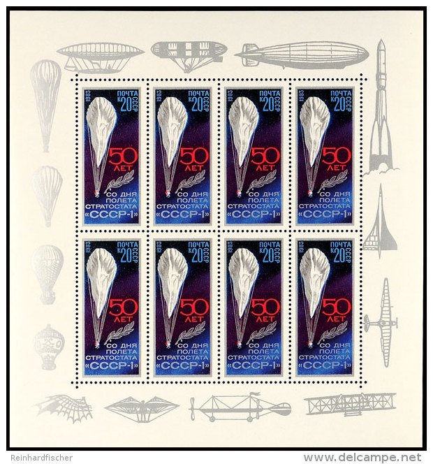 1983, 20 K.. Stratosphärenballon, Postfrischer Kleinbogen, Tadellos, Mi. 150,- Euro, Katalog: 5293KB... - Autres & Non Classés