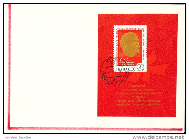 20 K. Allunions-Briefmarkenausstellung, Blockausgabe Type I, Mit Ersttagsstempel "MOSKAU 14.3.70" Auf Kuvert,... - Other & Unclassified