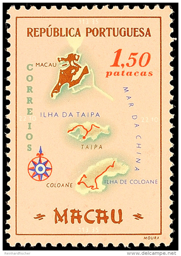 1 A. Bis 1,50 P. Landkarten, Kompletter Postfrischer Pracht-Satz, Katalog: 406/13 **1 A. Till 1, 50 P. Maps,... - Macao