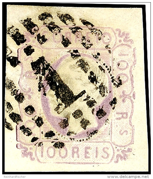 100 Reis Luis I., Allseits Breitrandig, Tadellos Gestempelt "1", Kabinett, Bestens Sign. Richter, Mi. 130.-,... - Sonstige & Ohne Zuordnung