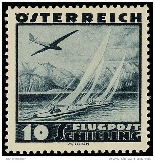 1-10 Sch. Flugpost 1936, Alle 5 Höchstwerte Tadellos Postfrisch, Mi. 175,-, Katalog: 608/12 **1-10 Sch.... - Autres & Non Classés