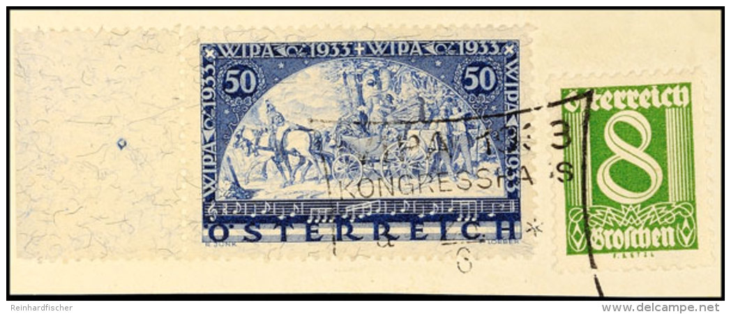 WIPA-Marke, Faserpapier A. Kl. Briefstück, SStpl., Tadellos, Mi. 650,-, Katalog: 556A BSWIPA-stamp,... - Autres & Non Classés