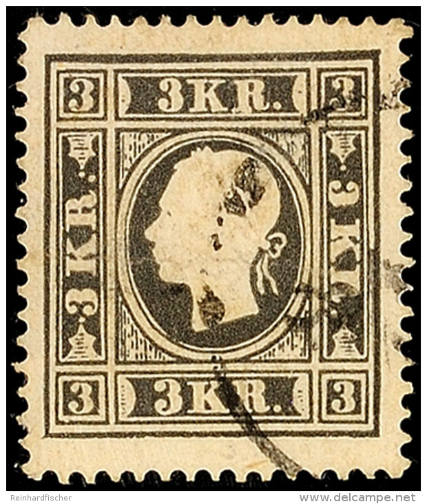 1858, 3 Kr. Franz Josef, Bestens Gezähnt, Zentriert Und Sauber Gestempelt, Kabinettstück, Mi. 300,-,... - Autres & Non Classés