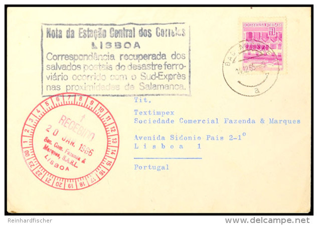 1965, Ra6 "Noto Da Esacoa Central Dos Correios LISBOA...de Salamanca", Klar Auf Brief Aus BAD AUSSEE 14.12.65 Mit... - Autres & Non Classés