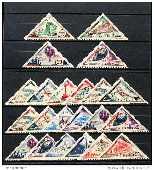 2 Bis 100 Fr. Freimarken-Aufdruckserie Verkehrsmittel 1956 (Umwandlung Von Portomarken In Freimarken), Kpl. Satz... - Autres & Non Classés