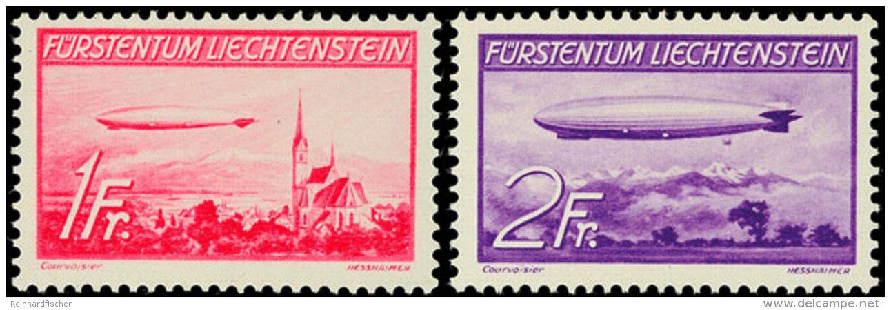 1 Und 2 Fr. Luftschiffe, Postfrisch, Mi. 150.-, Katalog: 149/50 **1 And 2 Fr. Air Ships, Mint Never Hinged,... - Otros & Sin Clasificación