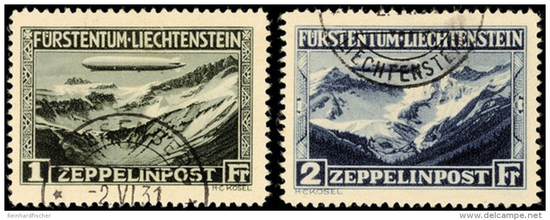 1 Und 2 Fr. Zeppelin Gestempelt, Mi. 380.-, Katalog: 114/15 O1 And 2 Fr. Zeppelin Used, Michel 380., Catalogue:... - Otros & Sin Clasificación