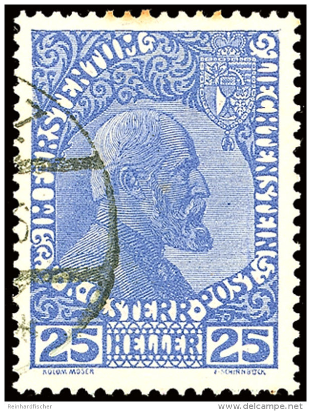 25 H. Mittelultramarin, Gestempelt, Mi 450.-, Katalog: 3yb O25 H. Medium Ultramarine, Used, Michel 450.,... - Autres & Non Classés