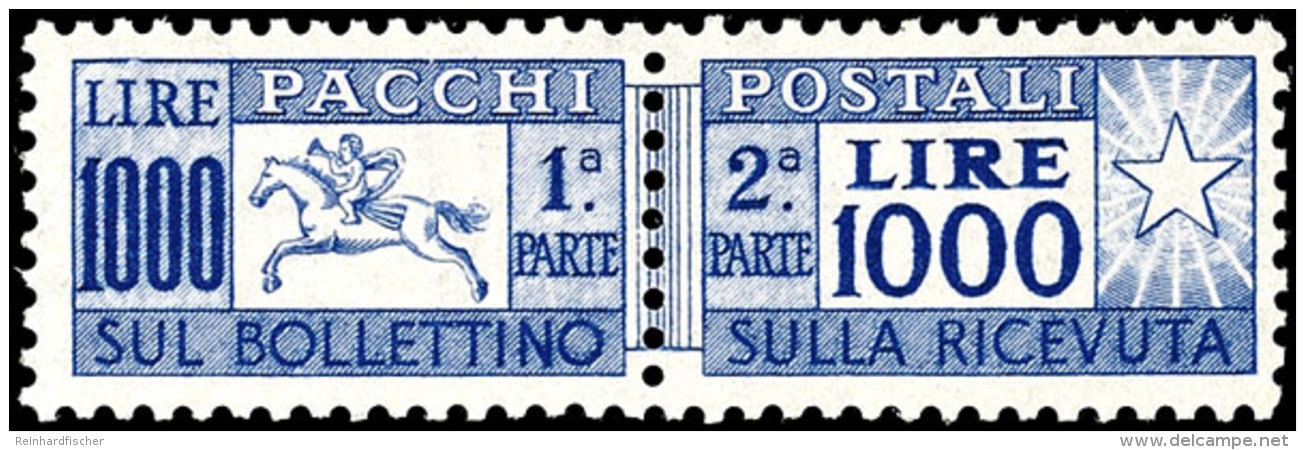 1000 L. Kornblumenblau, Wz. 3, Tadellos Postfr., Mi. 4.000.-, Katalog: 81 **1000 L. Cornflower Blue, Watermark... - Sin Clasificación