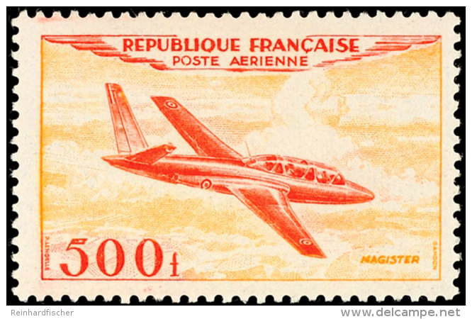 100 Fr. Bis 1000 Fr. Flugpostausgabe 1954 "Flugzeuge", Tadellos Postfrisch, Mi. 300.-, Katalog: 987/90 **100... - Otros & Sin Clasificación