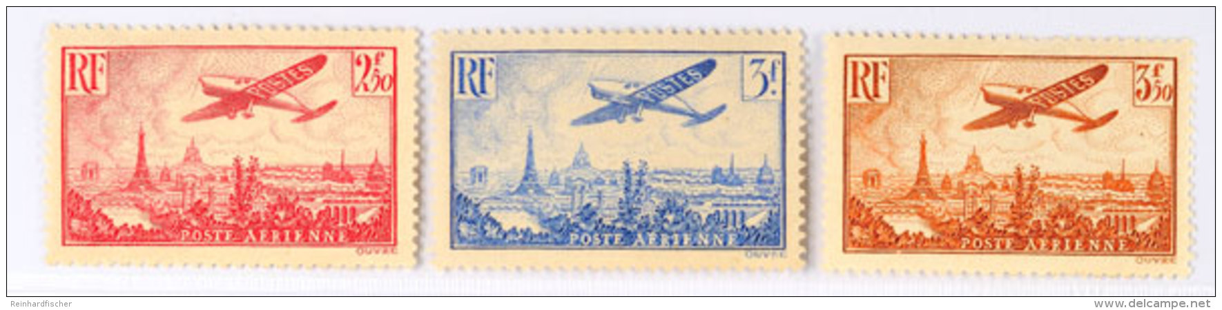 2,50, 3 U. 3,50 Fr. Flugpost-Ausgabe 1936, Tadellos Ungebraucht, Mi. 180.- Für Postfrisch, Katalog: 308/10... - Otros & Sin Clasificación