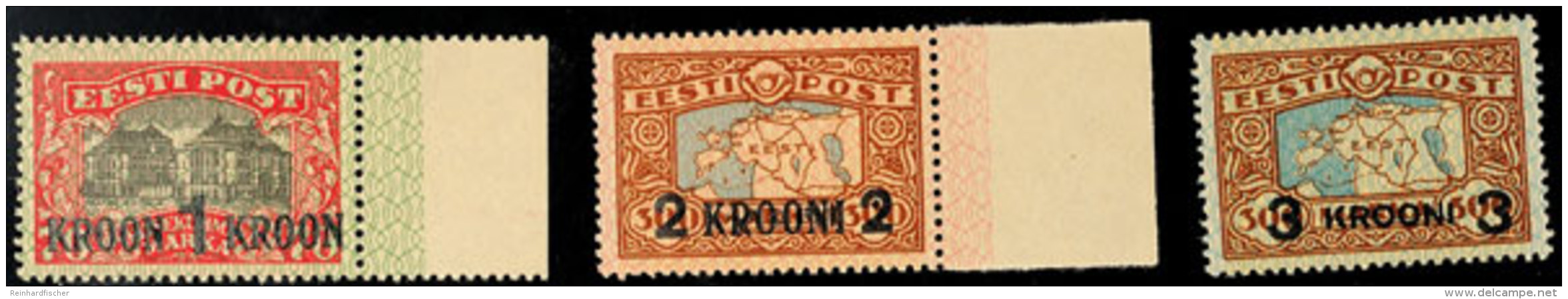 1930, Aufdruckprovisorien, Postfrisch, Der 1 Kr. Wert Kleine Gummimatte Stelle, Sonst Einwandfrei, Nr. 87 Und Nr.... - Estonie