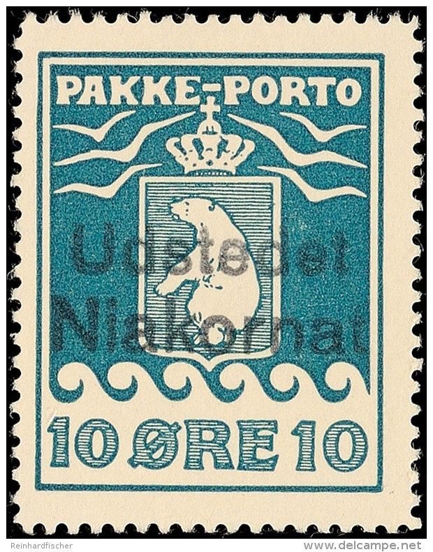 10 Öre Grünlichblau, 1937, Klarer Zentr. L2 "Udstetet Niakornat", Katalog: 7B O10 °re Greenish... - Autres & Non Classés