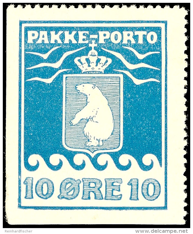 10 Öre Blau, Nachauflage 1910, 2 Seiten Ungezähnt Aus Der Linken Unteren Bogenecke, Farbfrisch, Sehr Gut,... - Autres & Non Classés