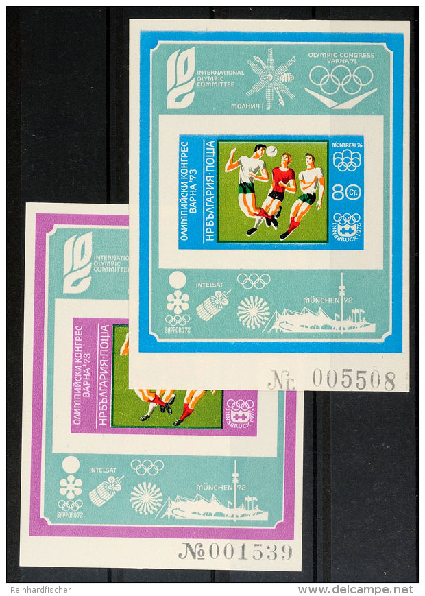 1973, Olympischer Kongress, Je Tadellos Postfrisch, Katalog: Bl. 42B,43 **1973, Olympic Congress, Always In... - Bulgarie