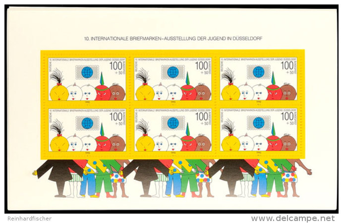 1990, Block-Ausgabe "Briefmarkenausstellung Der Jugend", 20 Stück Postfrisch, Mi. 440.-, Katalog: Bl.21(20)... - Autres & Non Classés