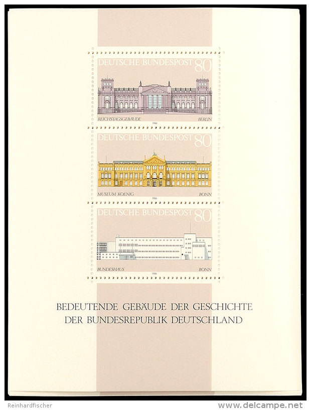 1986, Block-Ausgabe "Bedeutende Gebäude...", 20 Stück Postfrisch, Mi. 100.-, Katalog: Bl.20(20)... - Autres & Non Classés