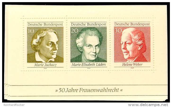 1969, Block-Ausgabe "Frauenwahlrecht", 100 Stück Postfrisch, Mi. 180.-, Katalog: Bl.5(100) **1969,... - Autres & Non Classés