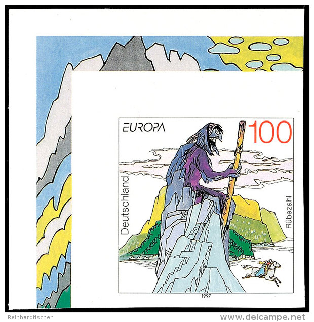 100 Pfg Europa-Marke 1997 "Rübezahl", Ungezähnt, Tadellos Postfrisch, Unsigniert, Fotoattest-Kopie H.-D.... - Autres & Non Classés