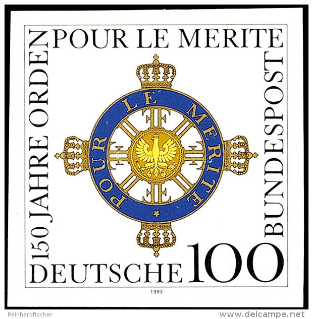 100 Pfg Orden, Ungezähnt, Tadellos Postfrisch, Mi. 800,-, Katalog: 1613U **100 Pfg Decoration,... - Autres & Non Classés