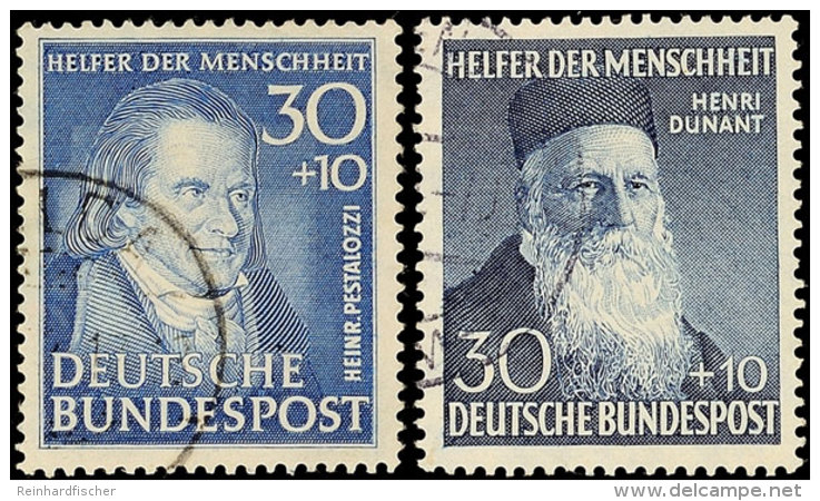 4 Pfg - 30 Pfg Wohlfahrt 1951 Und 1952 Je Tadellos Rundgestempelt Komplett (Mi. 143-46, 156-59), Dabei 158 In... - Autres & Non Classés