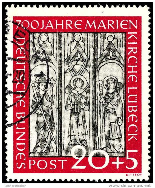 20 Pfg Marienkirchen Mit Plattenfehler "Sprung Im Fresko", Tadellos Gestempelt, Gepr. Schlegel BPP, Mi. 400.-,... - Autres & Non Classés