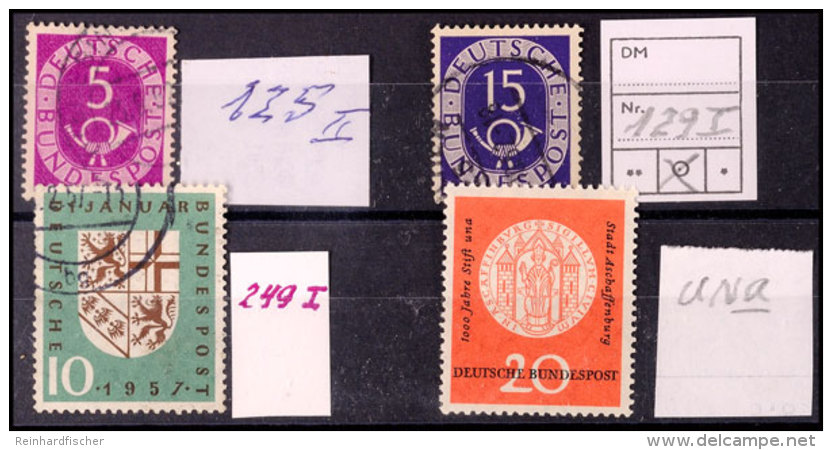 Posthorn 5 + 15 Pf. Mit Plattenfehler Sowie 249 I Und 255 I Postfrisch, Mi. 250,-, Katalog: 125ff OPosthorn 5... - Otros & Sin Clasificación