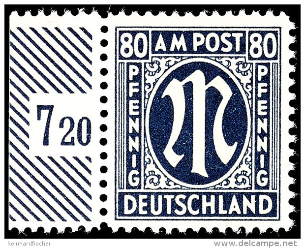 80 Pfennig AM-Post, Deutscher Druck, C-Zähnung, Tadellos Postfrisch, Fotobefund Dr. Thomas Koch VP (2016):... - Autres & Non Classés