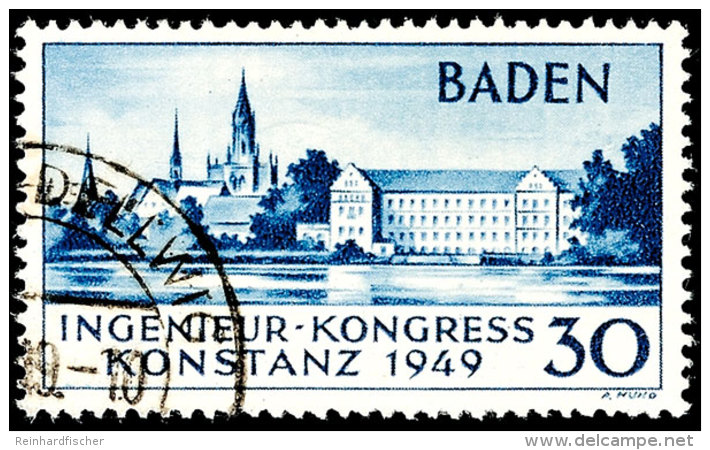 30 Pf. Konstanz II, Tadellos, Gest., FA Schlegel BPP, Mi. 1900,- Attest/Certificate:... - Otros & Sin Clasificación