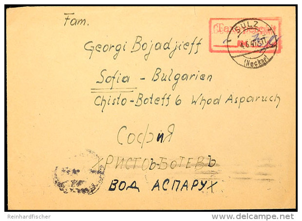 1947, Auslandsbrief Aus SULZ 4.6.47 Nach Sofia Mit Ankunftsstempel, Kleine Randspuren, Recht Seltene Destination In... - Otros & Sin Clasificación