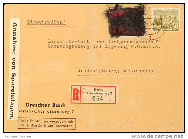 20 Pfg. 10. Jahrestag Des Attentats Auf Adolf Hitler Mit Schwärzung Auf R-Brief Von BERLIN-CHARLOTTENBURG 2... - Autres & Non Classés