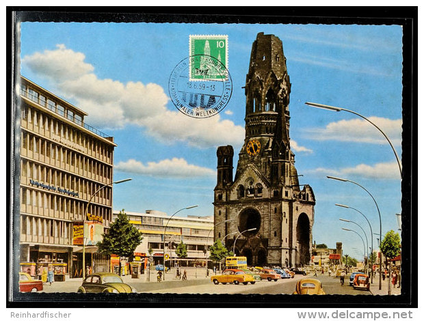 10 Pfg Gedächtniskirche, Mit Sonderstempel "BERLIN NW 40 KONGRESSHALLE KOMMUNALER WELTKONGRESS B 18.6.59" Auf... - Otros & Sin Clasificación