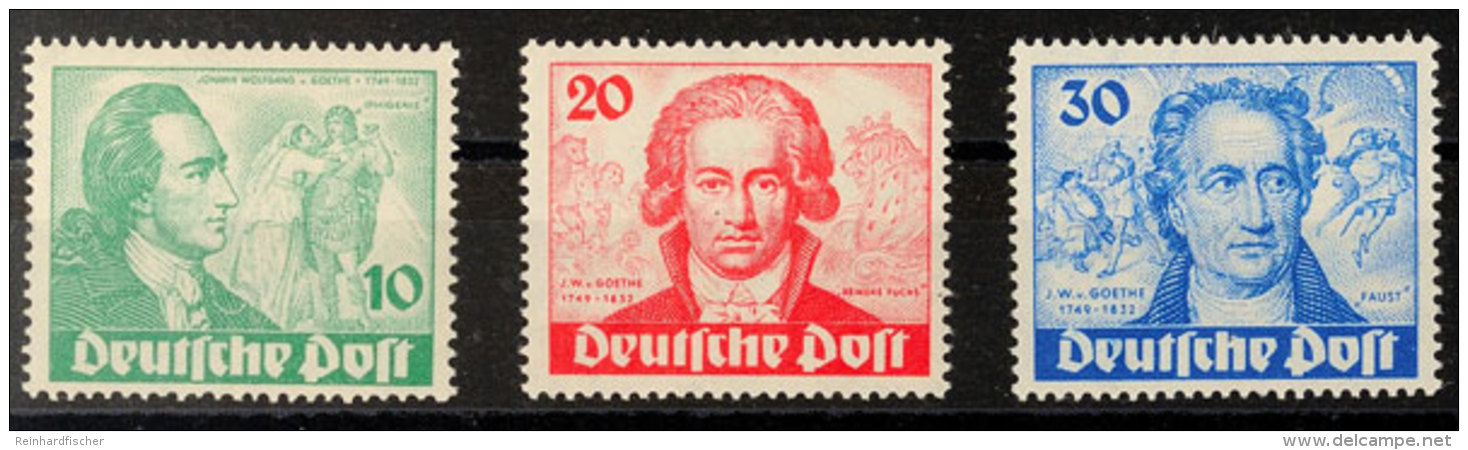 Goethe, Tadellos Postfrisch, Mi. 320,-, Katalog: 61/63 **Goethe, In Perfect Condition Mint Never Hinged, Michel... - Autres & Non Classés