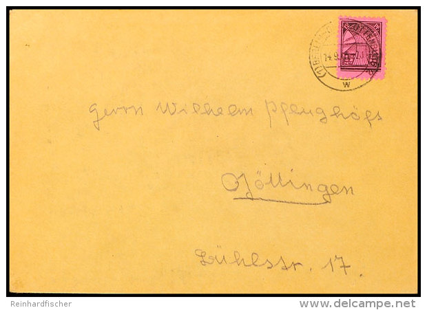 1945, SBZ 12 Pfg. Mecklenburg Vorpommern Freimarke Als Fremdverwendung Auf Brief Von BERLIN-CHARLOTTENBURG 14.9.45... - Autres & Non Classés