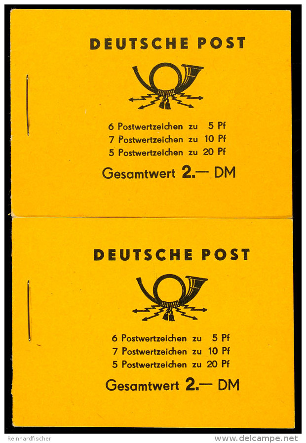 2mal Markenheftchen Mi. 1b1, Originalgeklammert, Deckel Ungefaltet, Postfrisch, Mi. 400.-, Katalog: MH1b1 **Two... - Autres & Non Classés