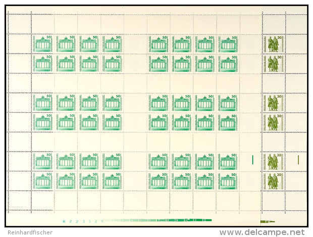 30 Und 40 Pfg Bauwerke Und Denkmäler 1990, Je Markenheftchenbogen, Postfrisch, Mi. 120.-, Katalog: MHB20/21I... - Autres & Non Classés