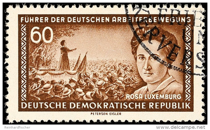 60 Pfg Rosa Luxemburg, Wz. 2XI, Gestempelt - Philatelistische Entwertung, Gepr. Schönherr BPP, Mi. Für... - Other & Unclassified
