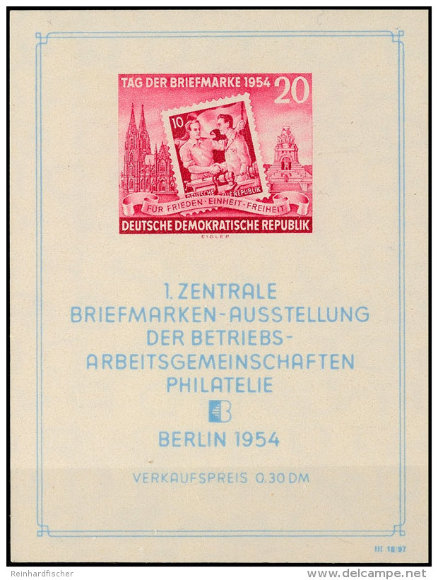 Blockausgabe "Briefmarkenausstellung" Mit Plattenfehler III (Punkt über Rechtem Oberen... - Other & Unclassified