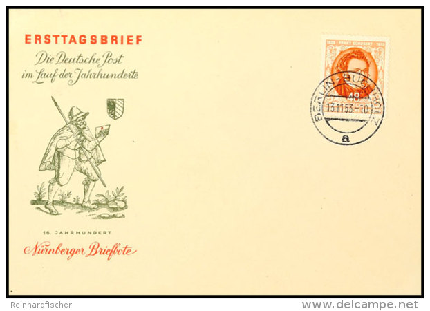 48 Pfg Schubert Auf Schmuck-FDC Von BERLIN 13.11.53, Mi. 160,-, Katalog: 404FDC BF48 Pfg Schubert On... - Autres & Non Classés