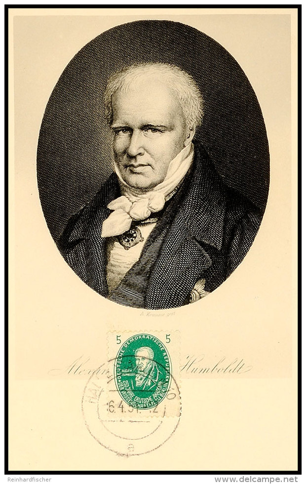 5 Pfg. Alexander Von Humboldt Auf MK Mit Tagesstempel, Pracht, Recht Selten!, Katalog: 262 BF5 Pfg. Alexander... - Otros & Sin Clasificación