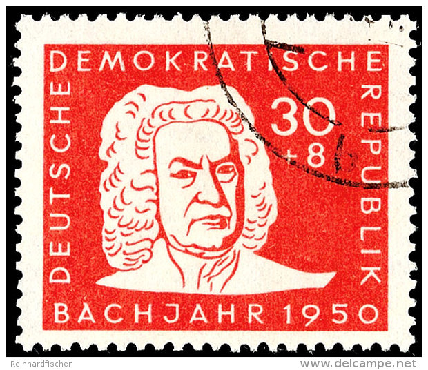 30 Pfg Bach Mit Plattenfehler "Fleck Rechts Auf Der Unterlippe", Tadellos Gestempelt, Mi. 300,-, Katalog: 258III... - Otros & Sin Clasificación