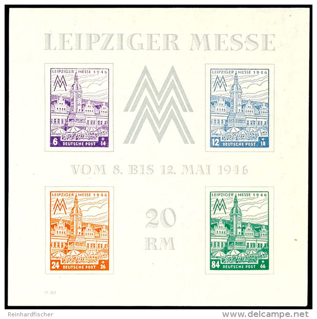 Blockausgabe "Leipziger Messe" Mit Mi. 163 In B-Farbe, Tadellos Postfrisch, Gepr. Ströh BPP, Mi. 1.500.-,... - Autres & Non Classés