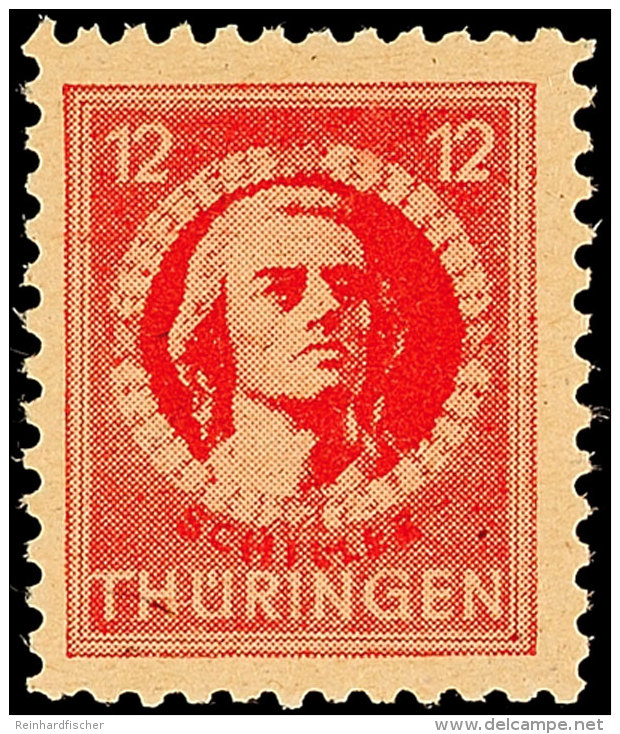 12 Pf. Rot, V-Papier, Tadellos Postfrisch, Gepr. Ströh BPP, Mi. 550.-, Katalog: 97AXav **12 Pf. Red,... - Otros & Sin Clasificación