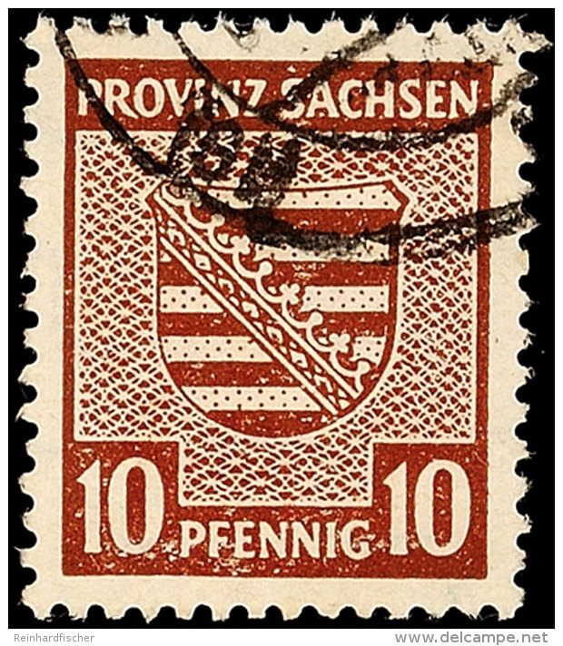 10 Pf. Siena, Gestempelt, Gepr. Ströh BPP, Mi. 200.-, Katalog: 78Yb O10 Pf. Sienna, Used, Expertized... - Otros & Sin Clasificación