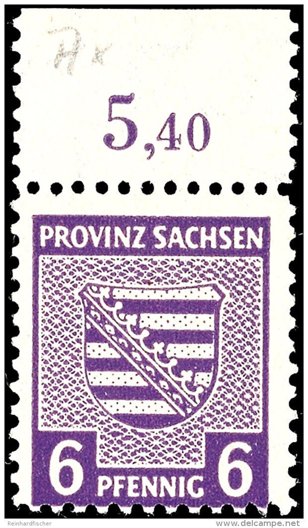 6 Pf. Dunkelgrauviolett, A-Zähnung, Tadellos Postfrisch, Gepr. Ströh BPP, Mi. 1.000.-, Katalog: 69XAc... - Autres & Non Classés