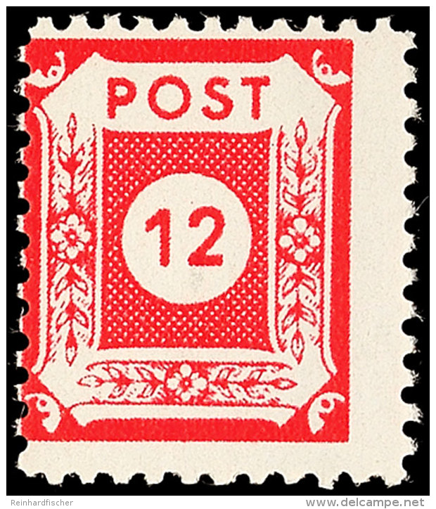 12 Pf. Rosarot, Gez. Coswig DII, Tadellos Postfrisch, Gepr. Ströh BPP, Mi. 400.-, Katalog: 46DIIb **12 Pf.... - Autres & Non Classés