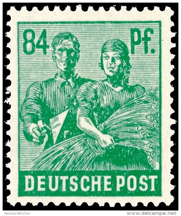 84 Pfennig Arbeiterserie, Dunkelsmaragdgrün, Tadellos Postfrisch, Arge Farbgeprüft, Mi. 300.-, Katalog:... - Autres & Non Classés