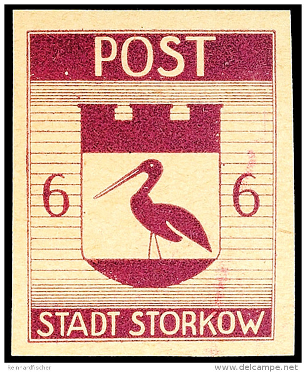 6 Pf. Stadtwappen, Beide Farben Je Ungezähnt, Postfrisch, Mi. 575,-, Katalog: 12a/bB **6 Pf. Municipal... - Storkow